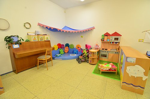 třída Rosniček - dílna Domeček, Relaxační kout a hudbní část třídy
